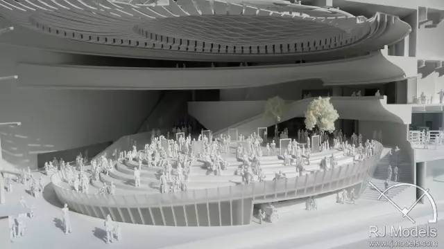 ▲戲曲中心概念模型的特色吊頂。