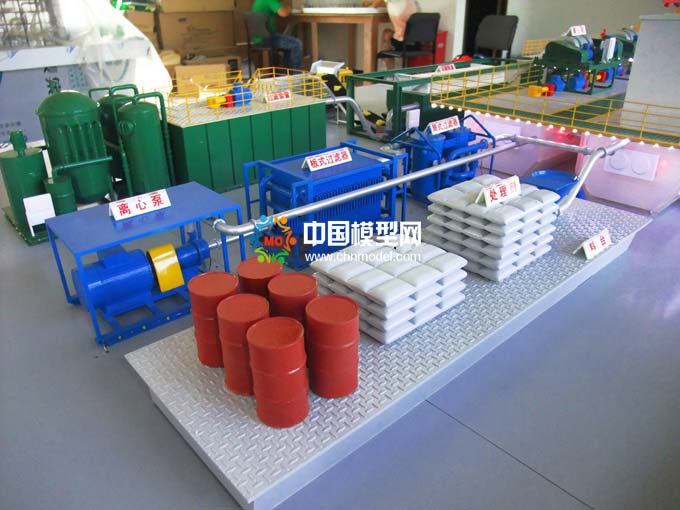 鉆井泥漿處理沙盤模型