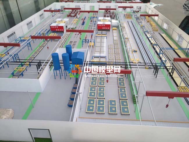 混凝土預(yù)制件沙盤模型，預(yù)制件生產(chǎn)線沙盤模型， 裝配式建筑沙盤模型