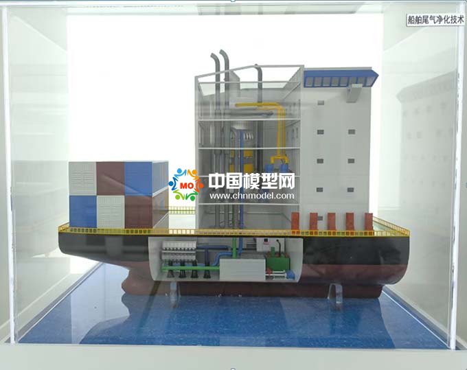 綠色船舶模型模型，廢氣凈化模型，船舶尾氣凈化模型